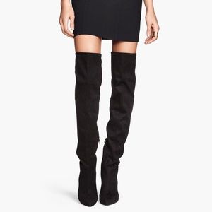 H&M Faux Suede Over-the-Knee Boots